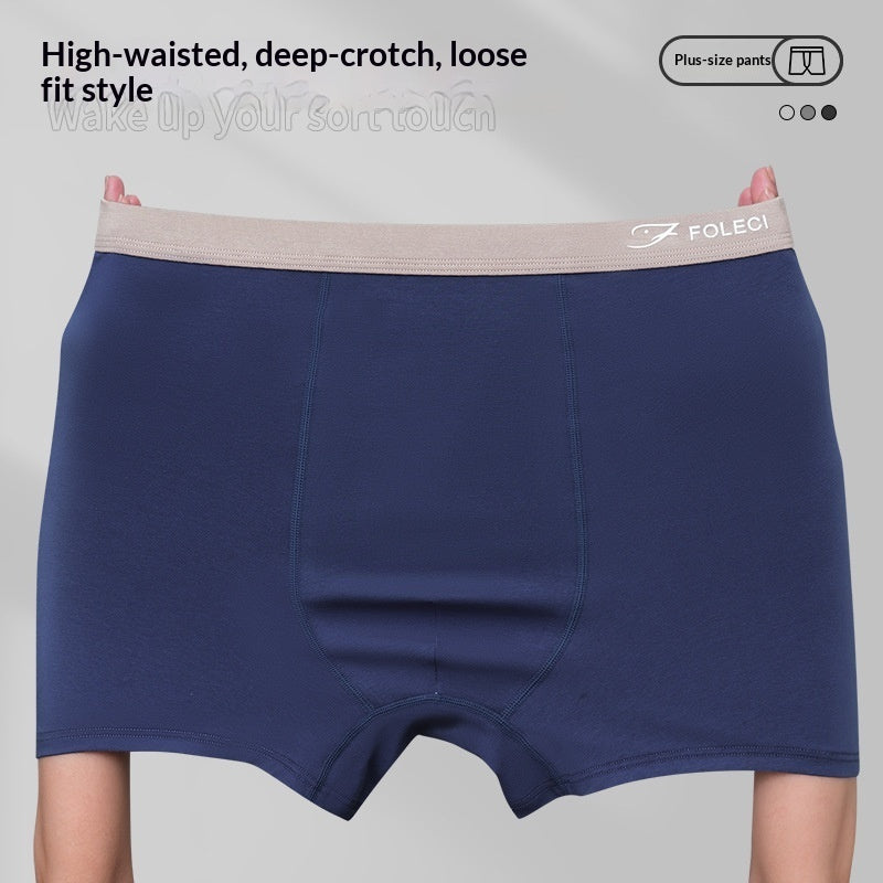 Calzoncillos bóxer de algodón de hombre de cintura alta