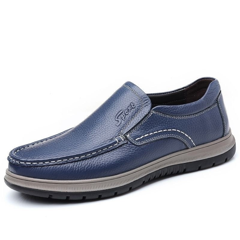 Zapatos casuales de cuero impermeables ligeros para hombre