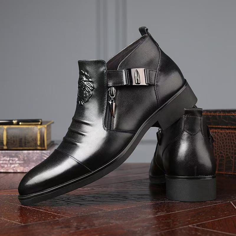 Office Shoes Nuevos Zapatos de Negocios Casuales de Moda de Caña Alta