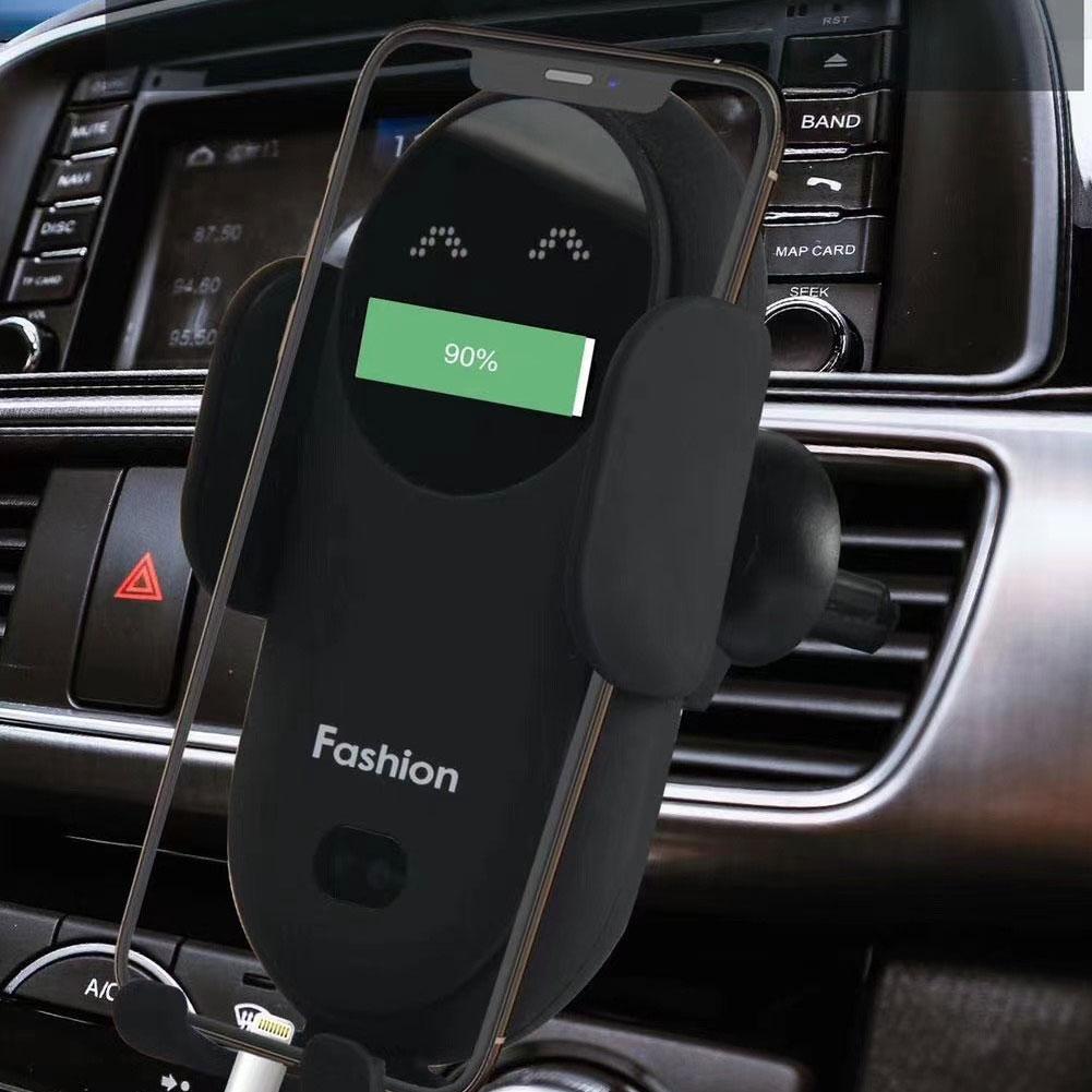 Soporte de teléfono para coche con cargador inalámbrico e inducción infrarroja