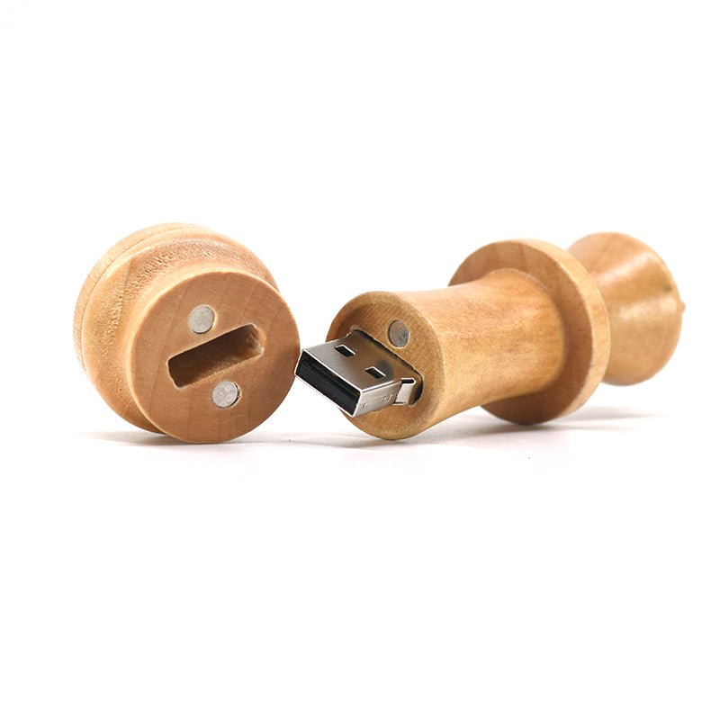 Memoria USB de ajedrez de madera, diseño de rey, unidad flash de madera