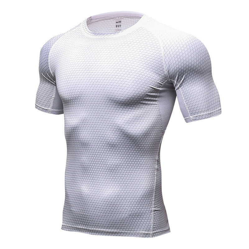 Ropa de hombre de manga corta de secado rápido con impresión 3D para fitness y entrenamiento de running