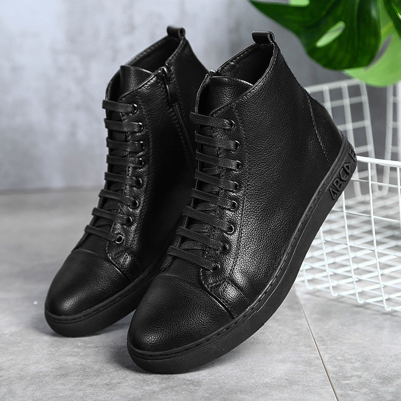 Zapatillas Altas Negras de Tallas Grandes para Hombre