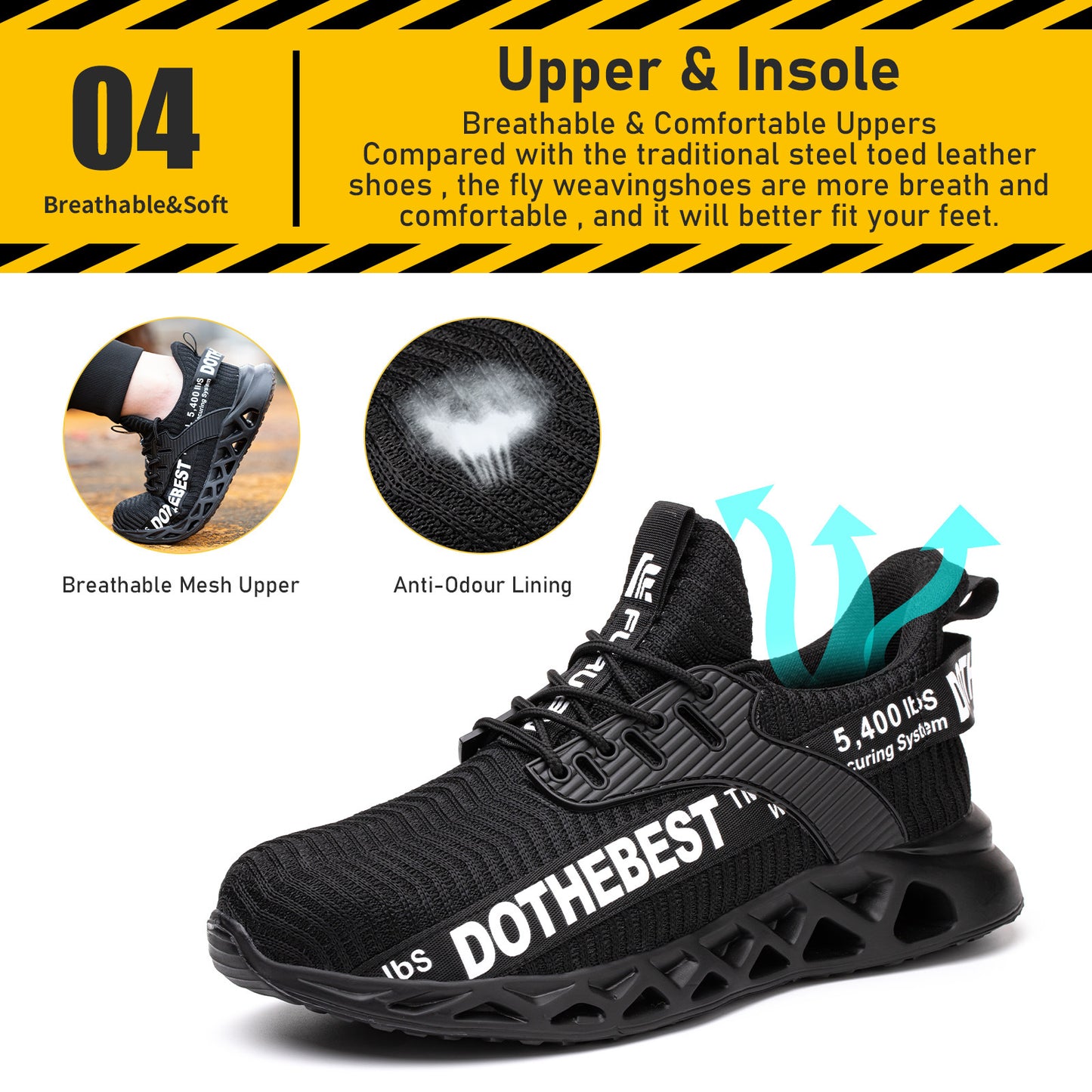 Zapatos Aislantes Antiperforación y Antigolpes Cuatro Estaciones