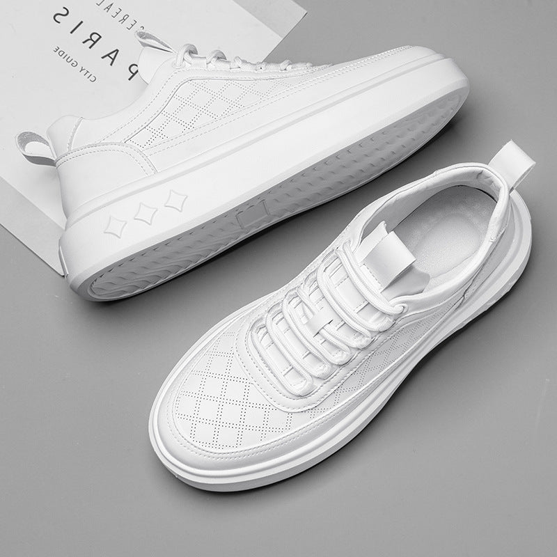 Zapatos Casuales de Plataforma Huecos y Transpirables Estilo Británico con Suela Gruesa