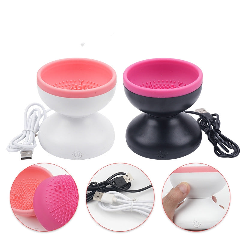 Máquina Limpiadora de Brochas de Maquillaje Eléctrica Portátil Automática USB Herramientas de Limpieza de Brochas Cosméticas para Todos los Tamaños de Juegos de Brochas de Maquillaje de Belleza