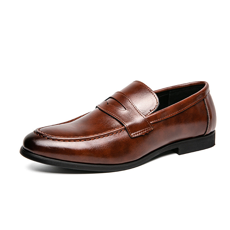 Zapatos de piel de punta fina minimalistas estilo británico