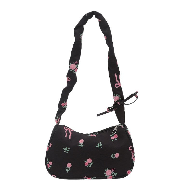 Fresh And Sweet Floral Underarm Bag For Women