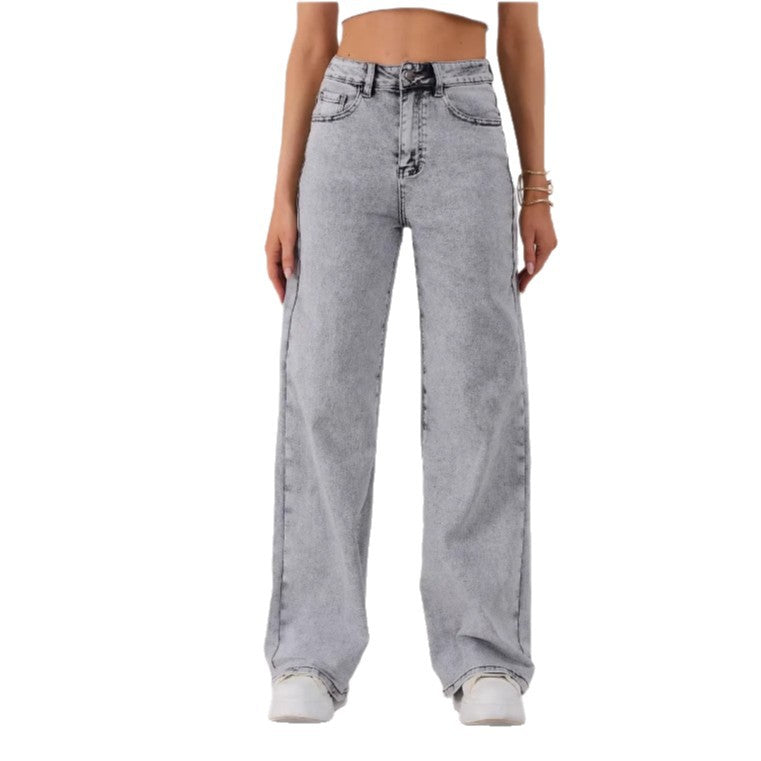 Loose Wide-leg Womens Denim Jeans