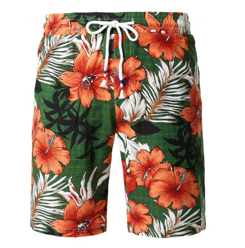 Mens 3D Digital Floral Casual Shorts