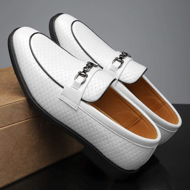Zapatos de cuero de negocios para hombre, estilo británico minimalista