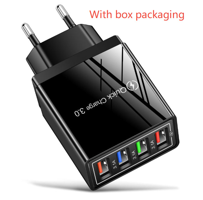 Cabezal de carga iluminado 4USB para teléfono móvil 3A