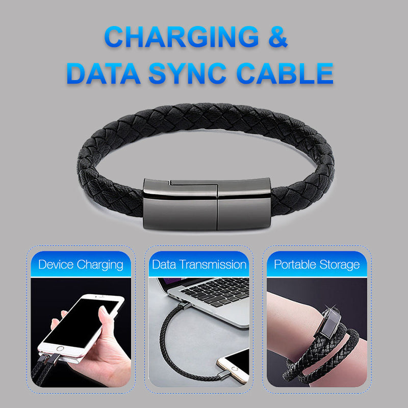Nuevo cargador de pulsera Cable de carga USB Cable de carga de datos para iPhone 14 13 Max Cable USB C para teléfono Micro Cable