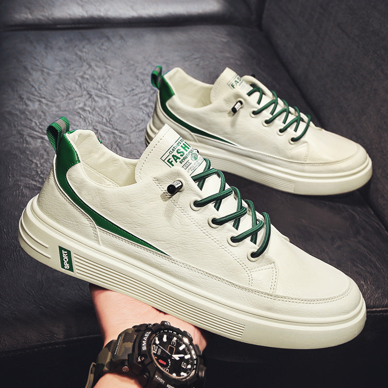 Zapatillas de cuero casuales de primavera y otoño para hombre