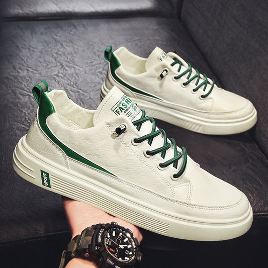 Zapatillas de cuero casuales de primavera y otoño para hombre
