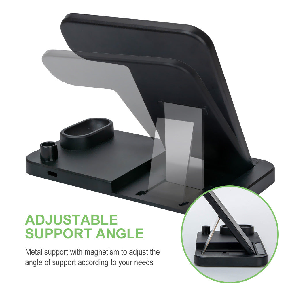 Cargador inalámbrico plegable 4 en 1 de carga rápida de 15 W