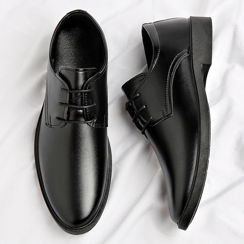 Zapatos de cuero de suela blanda para jóvenes, estilo británico, informales y de vestir