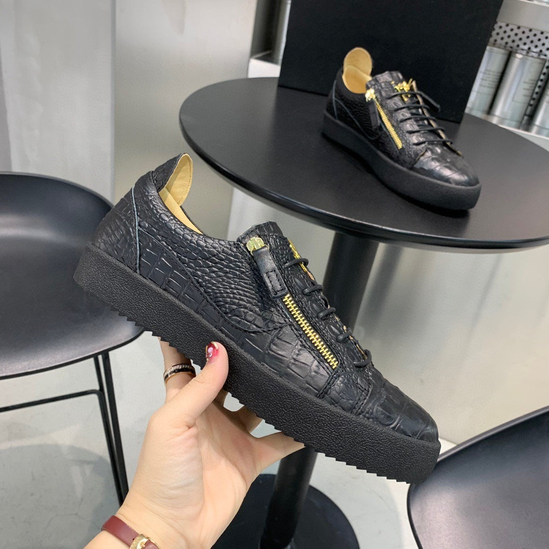 Zapatos casuales de moda de cuero de vaca para hombre Estilo Europeo