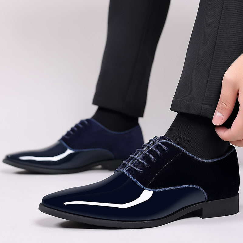 Zapatos de cuero de vestir para hombre, ligeros y a la moda
