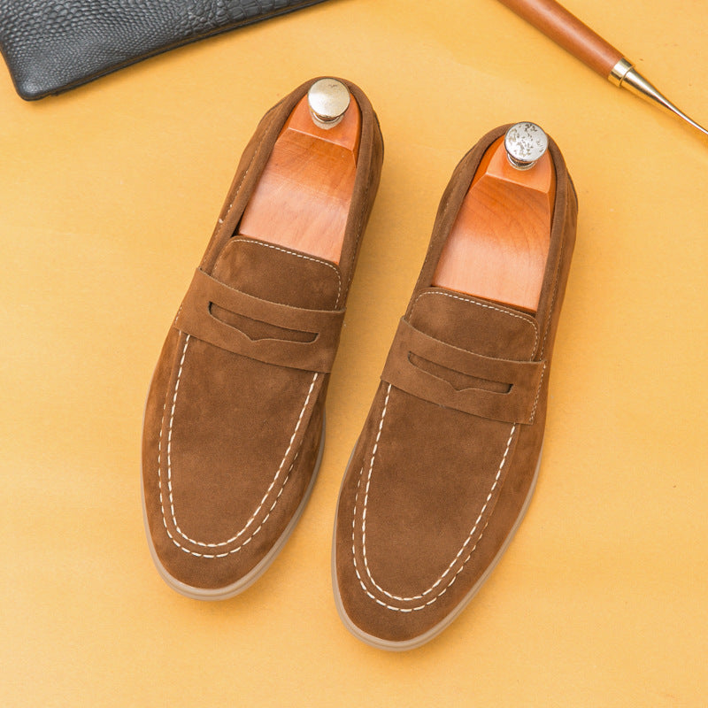 Zapatos de Cuero de Negocios Formales Sencillos de Moda de Tallas Grandes para Hombre