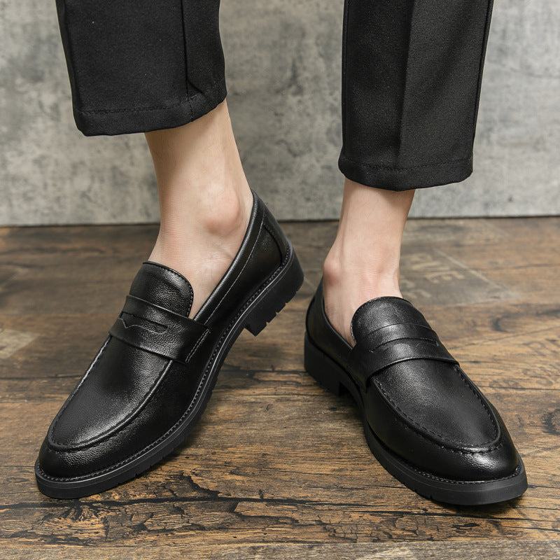Mocasines británicos retro sin cordones con punta redonda