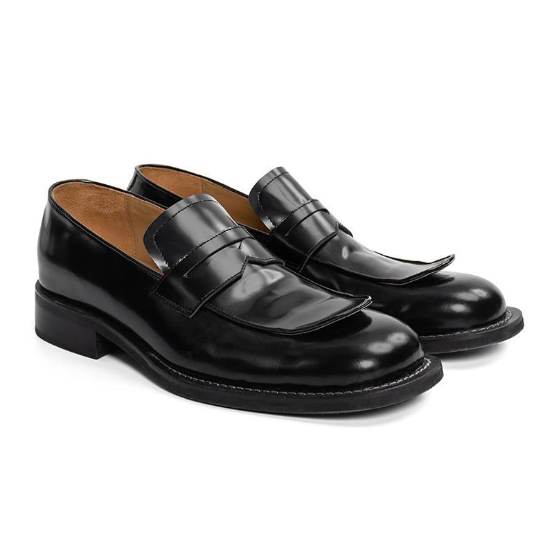 Zapatos de piel lisos versátiles sencillos para hombre