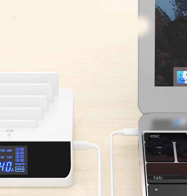 Soporte cargador de teléfono móvil con pantalla inteligente