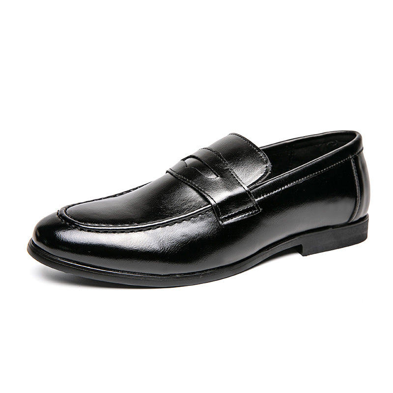 Zapatos de piel de punta fina minimalistas estilo británico