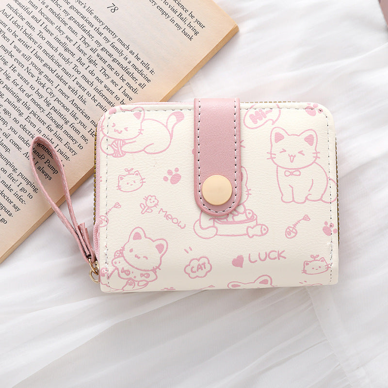 Cartera de mano para mujer estilo japonés, sencilla y linda