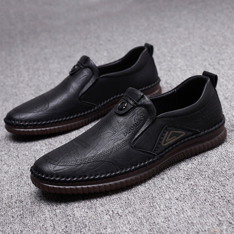 Zapatos casuales de cuero, suaves y transpirables para hombre