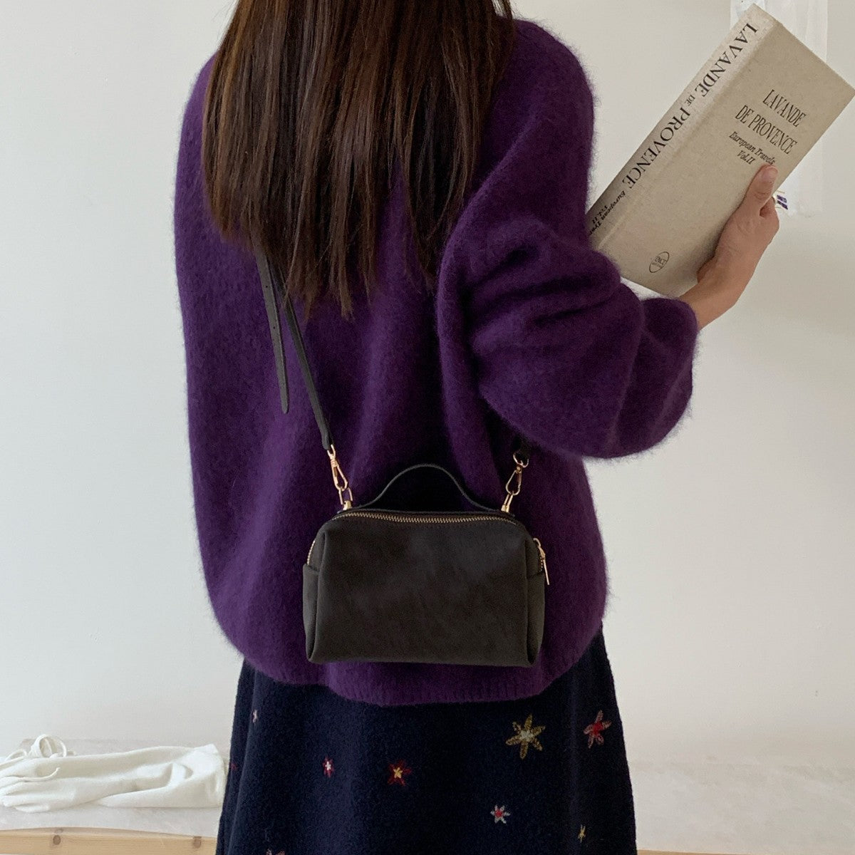 Bolso retro pequeño cuadrado bandolera