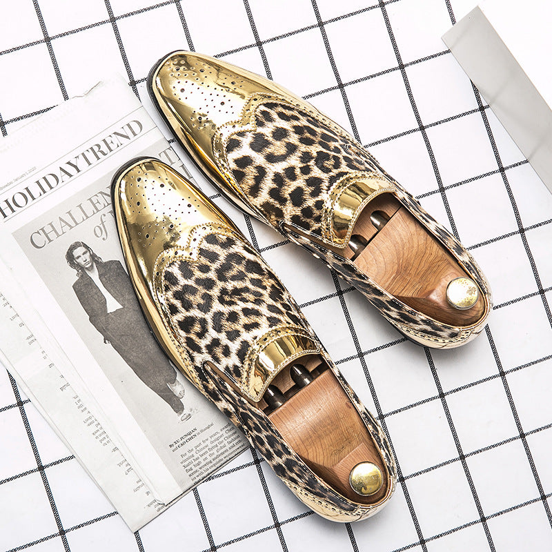 Zapatos de piel de hombre para negocios, ocio personal, estilo británico y puntera brillante