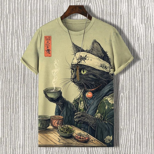 Men's 3D Printed T-Shirt Fashionable Short-Sleeve Top