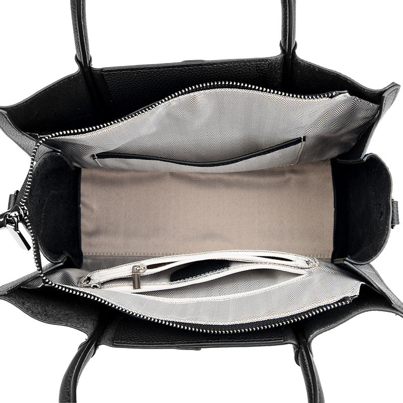 Bolso bandolera de mano de cuero a la moda para mujer