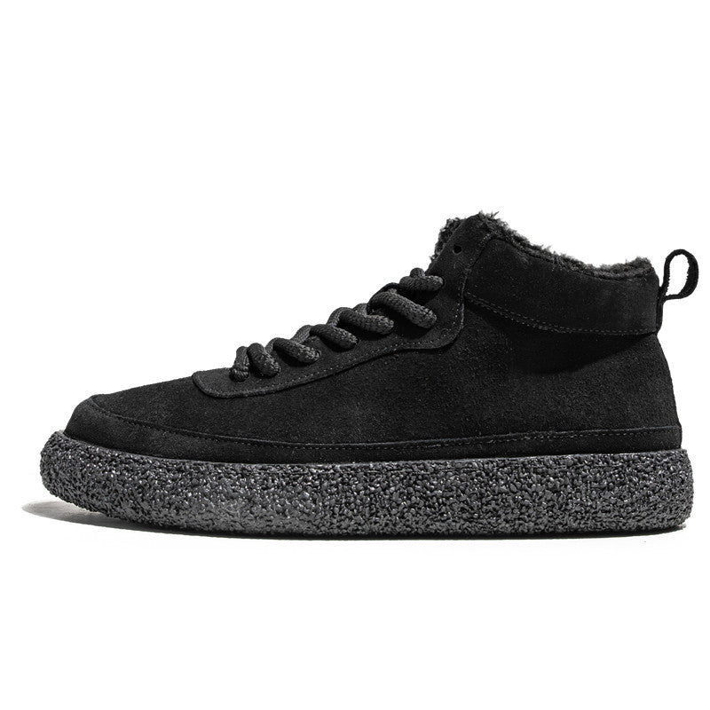 Zapatillas de skate casuales de gamuza de corte medio de plataforma para hombre