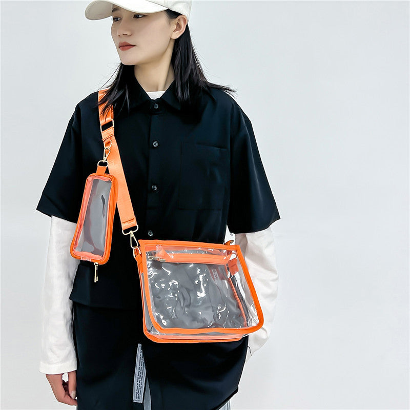 New Womens PVC Transparent Crossbody Bag