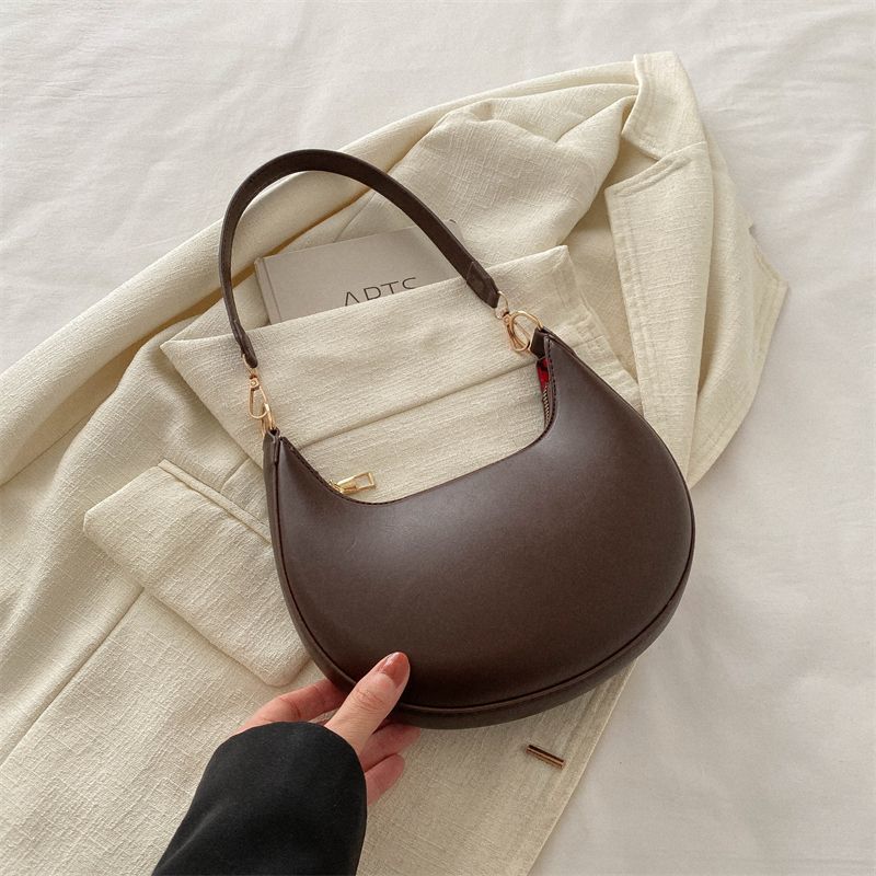 Bolso de Hombro Texturizado Niche Crescent, Nuevo y Sencillo, que Combina con Todo, Para Mujer