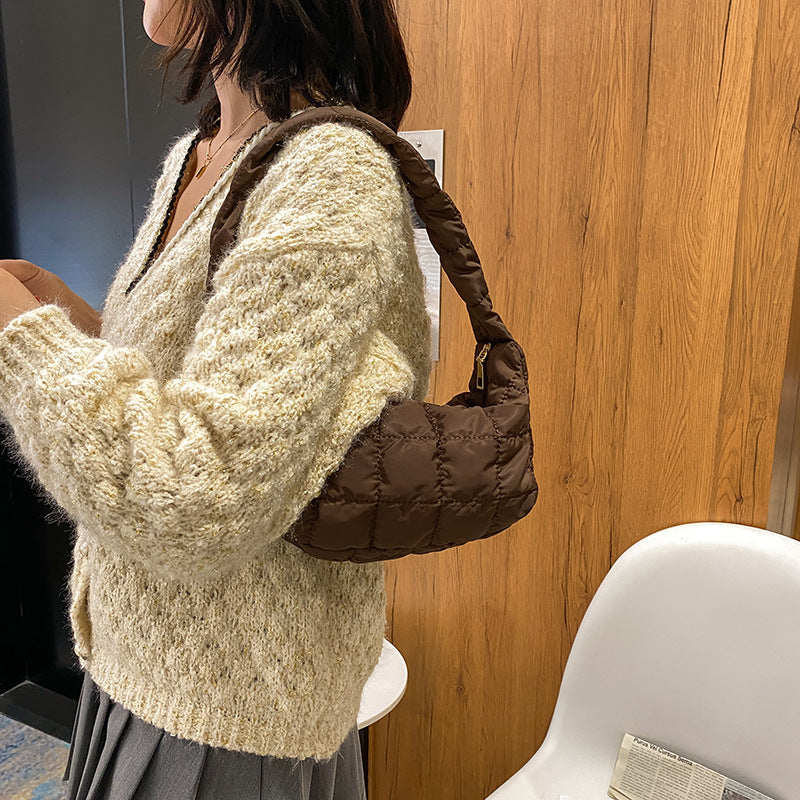 Bolso de hombro moderno, famoso en internet, con pliegues, en forma de nube, para mujer