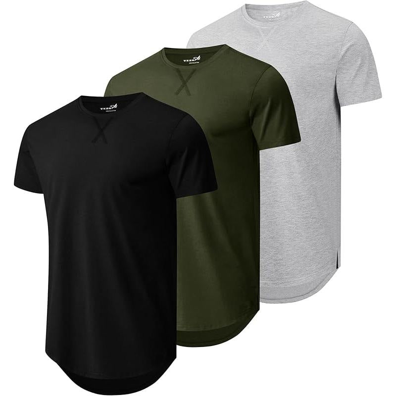 Top Faux Cotton Long Sleeve Crew Neck Short Sleeve Summer T-shirt