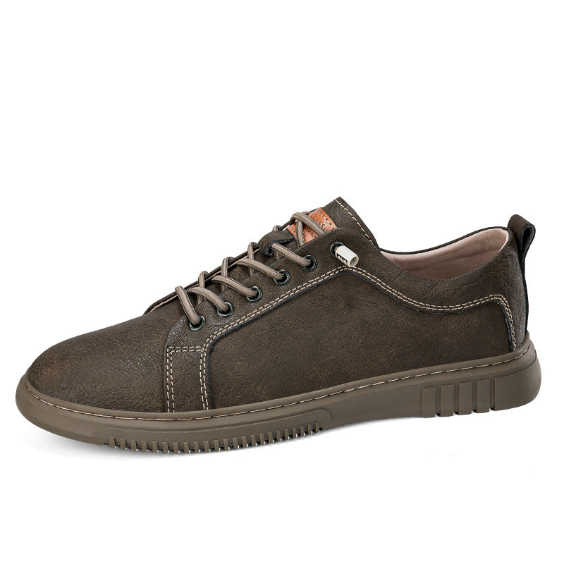 Zapatos planos casuales primavera-verano, de corte bajo con cordones