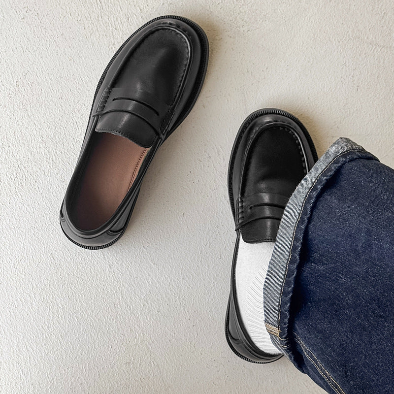 Zapatos Casuales de Negocios Retro sin Cordones para Hombre que Combinan con Todo