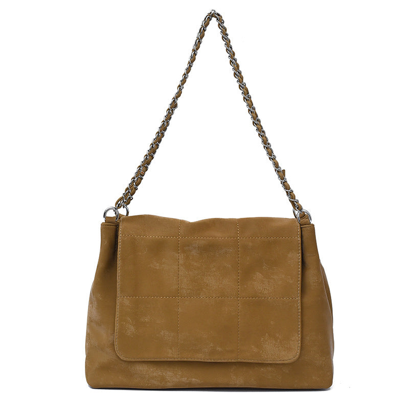 Womens High End High Capacity Suede Crossbody Tote For Work