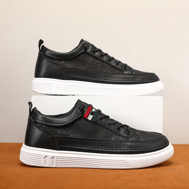 Casual Men's Sneakers High-end Versatile Canvas Sneakers Bandage Dress