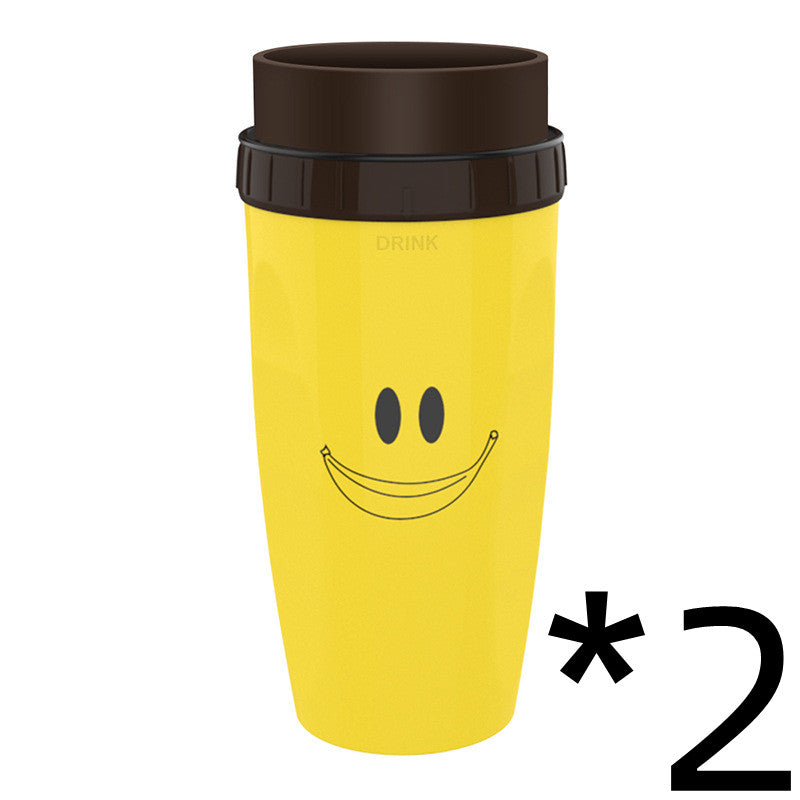 Taza de viaje sin tapa Twist Cup, taza portátil, vaso de doble aislamiento, botella de agua con pajita para niños y adultos
