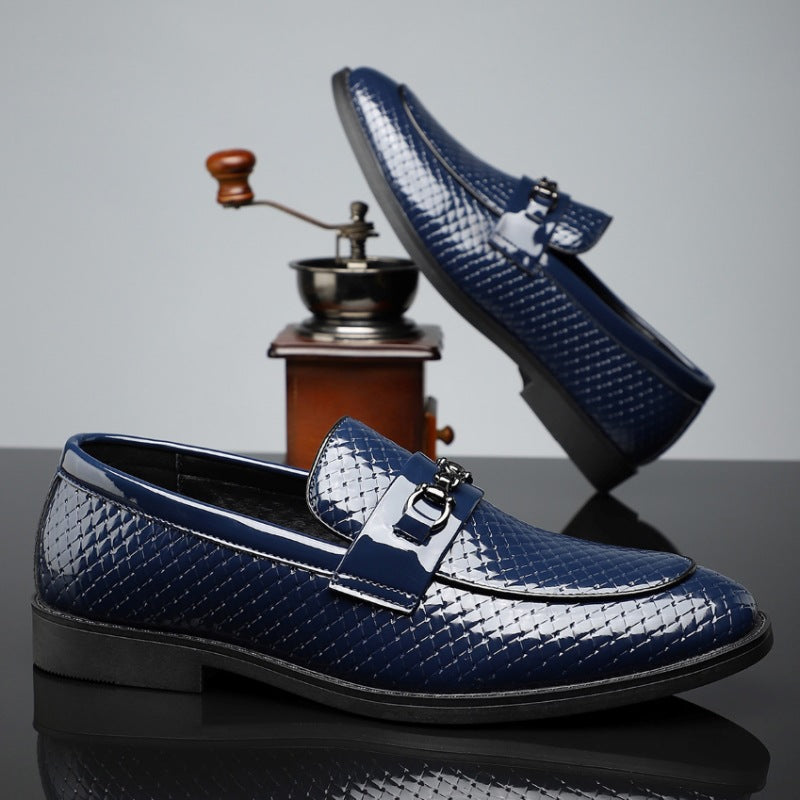 Zapatos de cuero de negocios para hombre, estilo británico minimalista