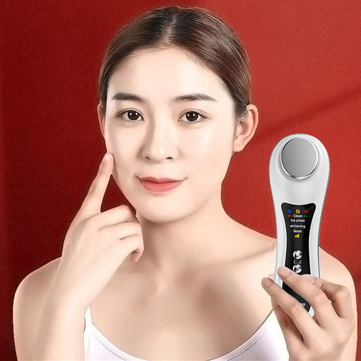 Máquina de Masaje Ocular Frío y Caliente Cuidado de la Piel Ocular Reduce Líneas Finas Elimina Edema Ocular Círculos Oscuros Alivia el Estrés del Ojo Seco Cuidado Cálido