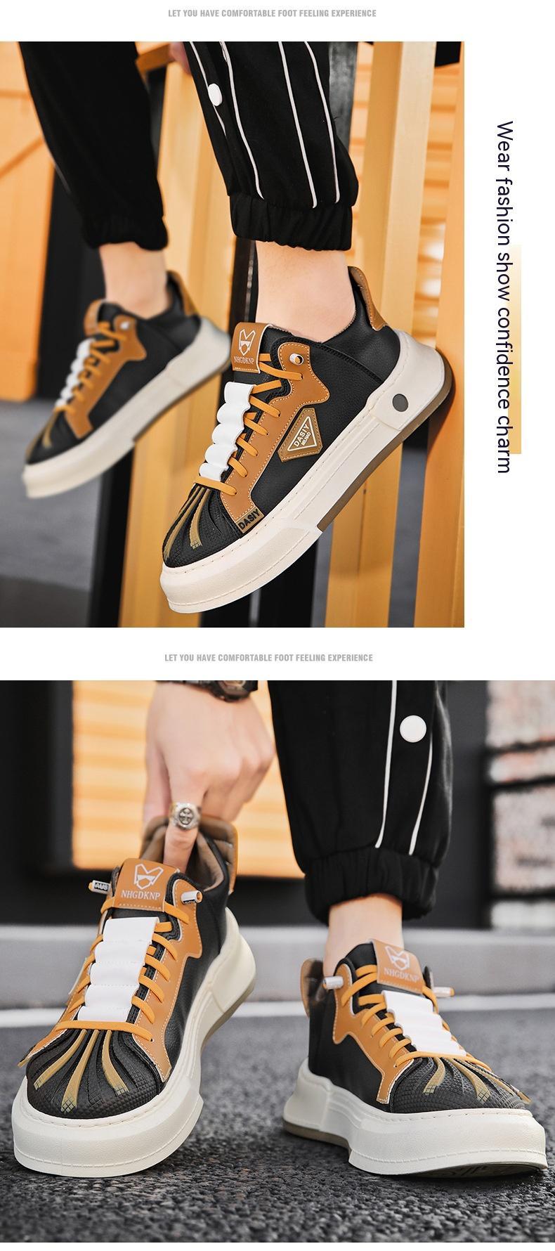 Zapatillas bajas para hombre versátiles de moda, transpirables e informales