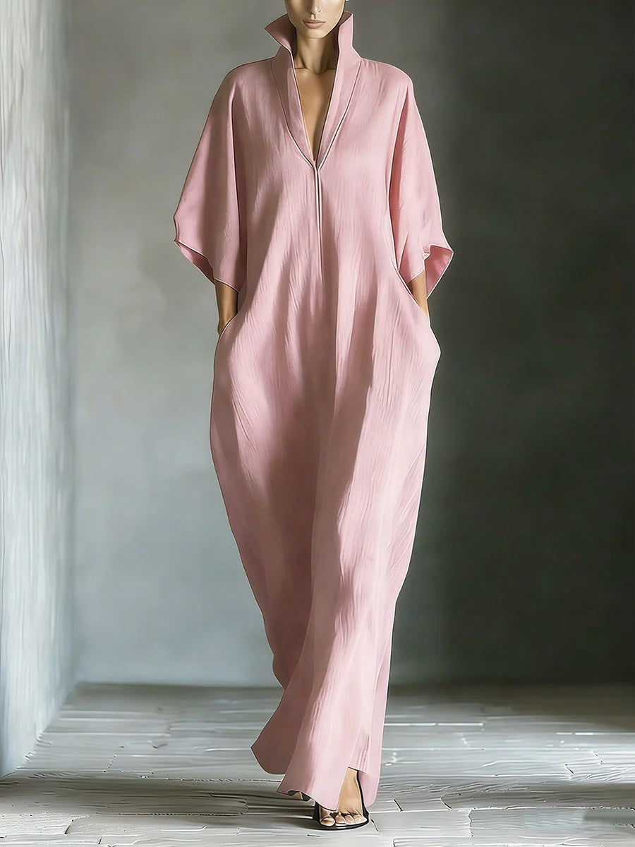 Women's Fashion V-Neck Casual Loose Dress