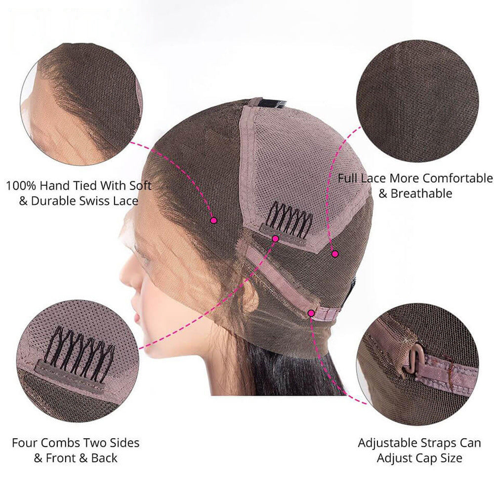 Cobertura de encaje completa con pelo natural