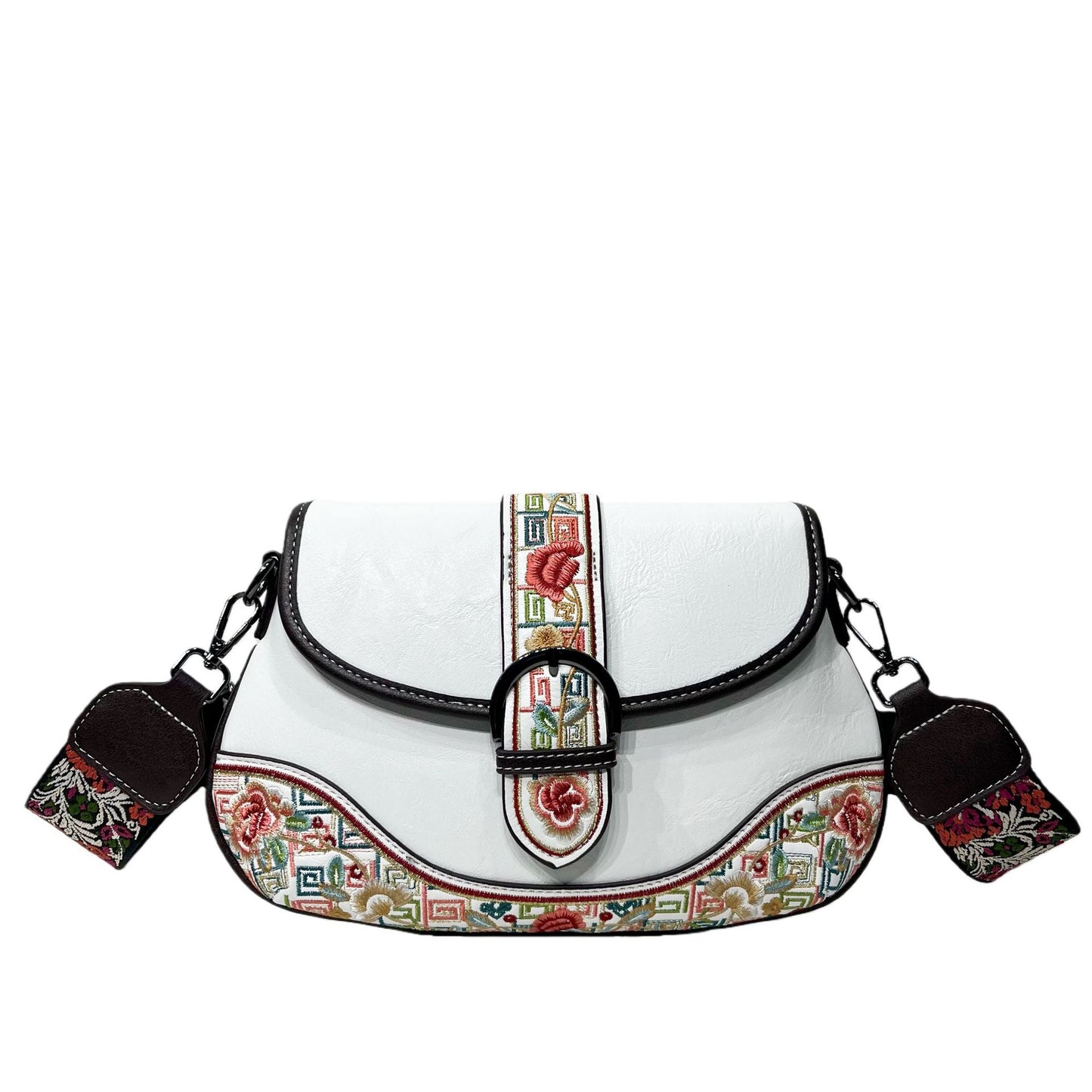 Bolso bandolera bordado estilo retro chino para mujer